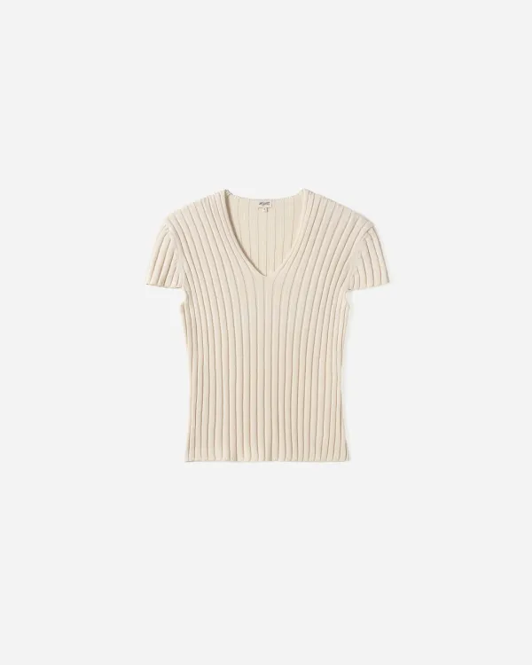 Suri Ribbed V-neck Knit
