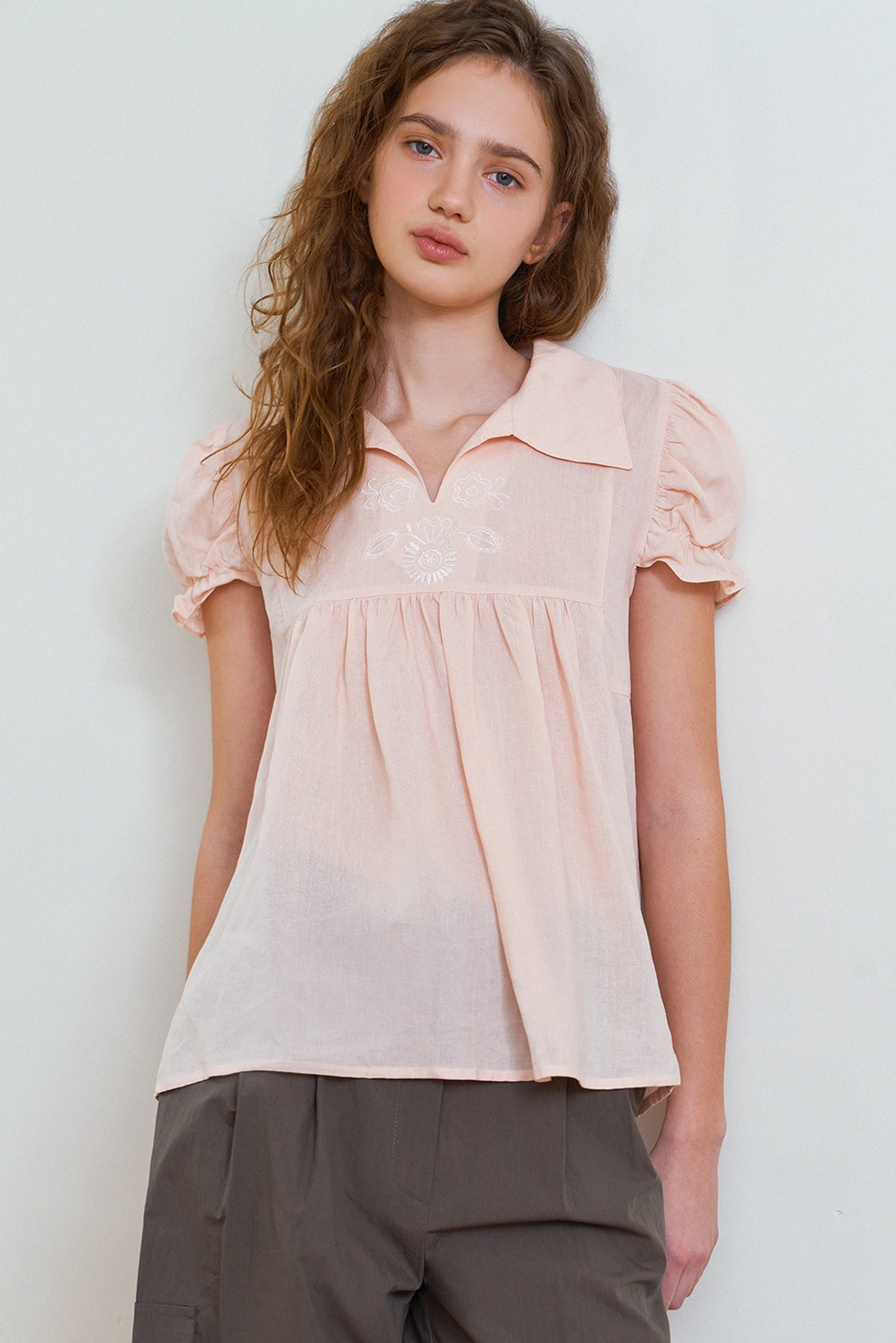 위드아웃썸머 Sie stitch blouse_pink 상품 이미지 2
