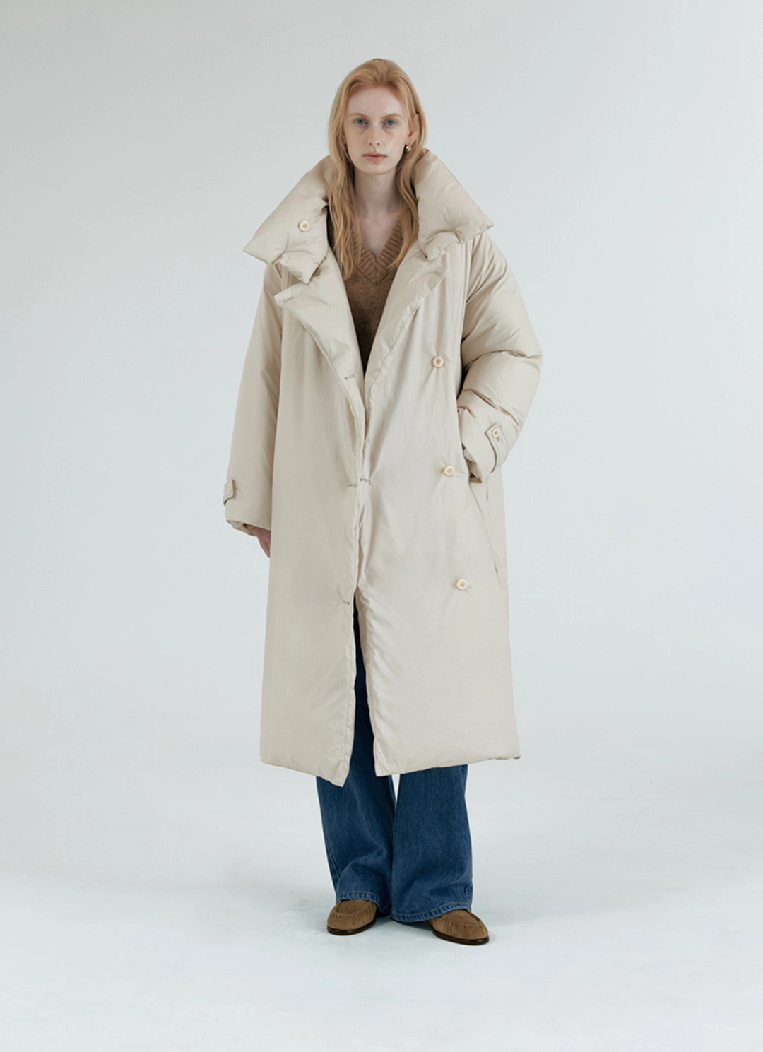 시야쥬 SIOT4160 덕다운 패딩 롱 코트_Light beige 상품 이미지 2