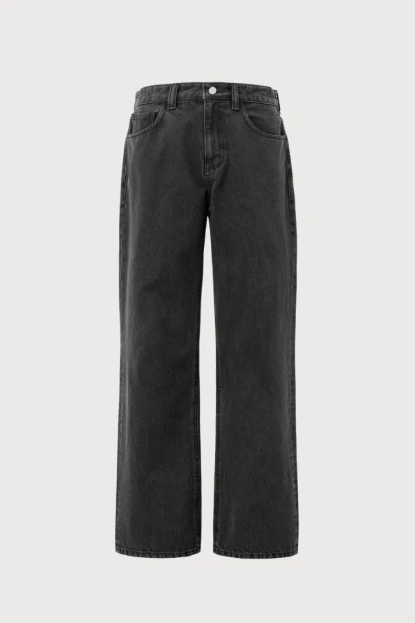 Relaxed Wide Dark Grey Denim