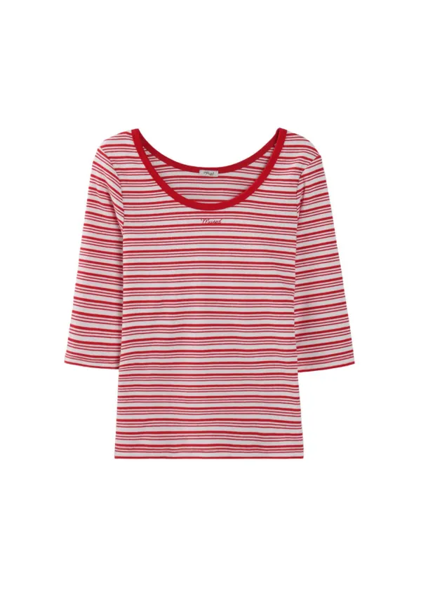 Mused Scoop T-shirts - Red Stripe
