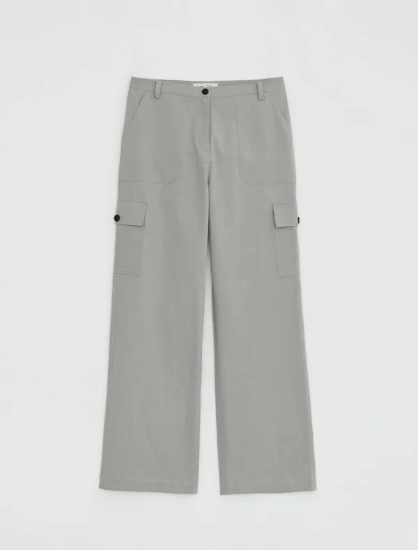 COTTON CARGO PANTS [GREY]
