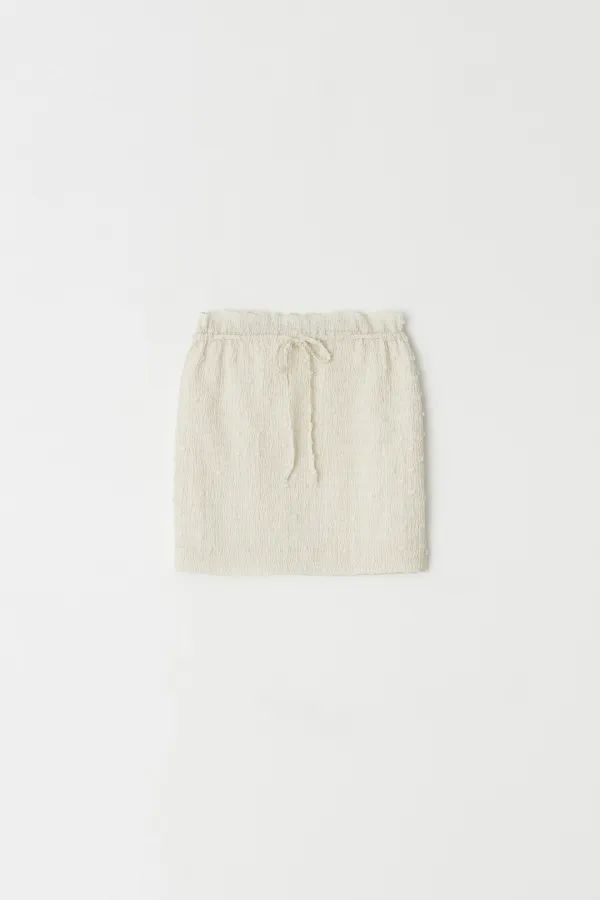 Wrinkle String Skirt (cream)