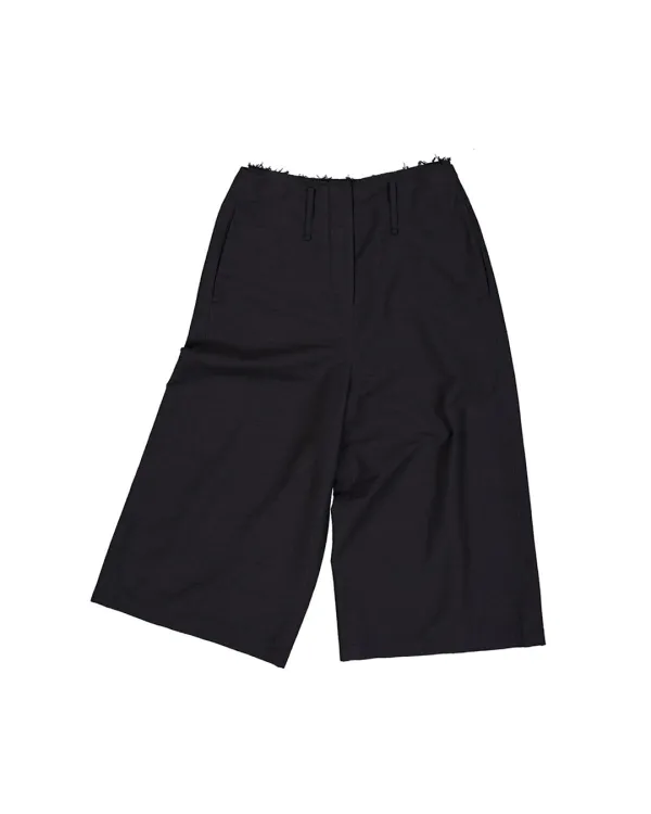 mock burmuda pants (black)