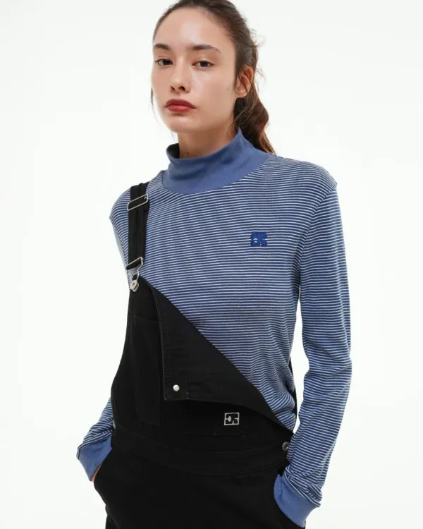 CENTAUR EMBLEM STRIPE TURTLENECK_NAVY