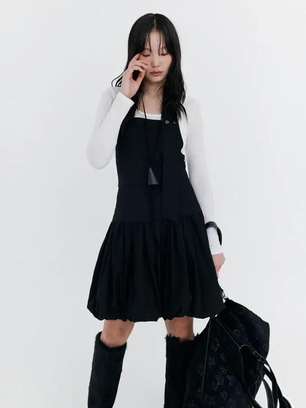 Balloon Layered Dress_Black