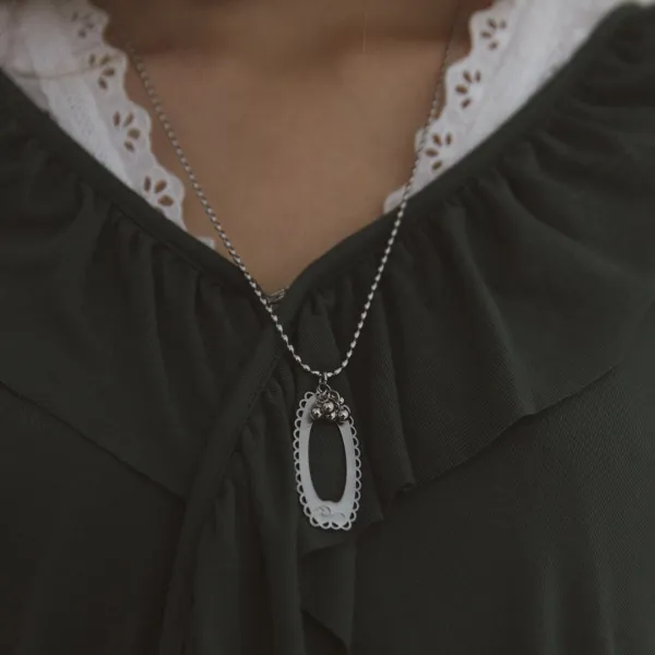 filigree necklace-silver
