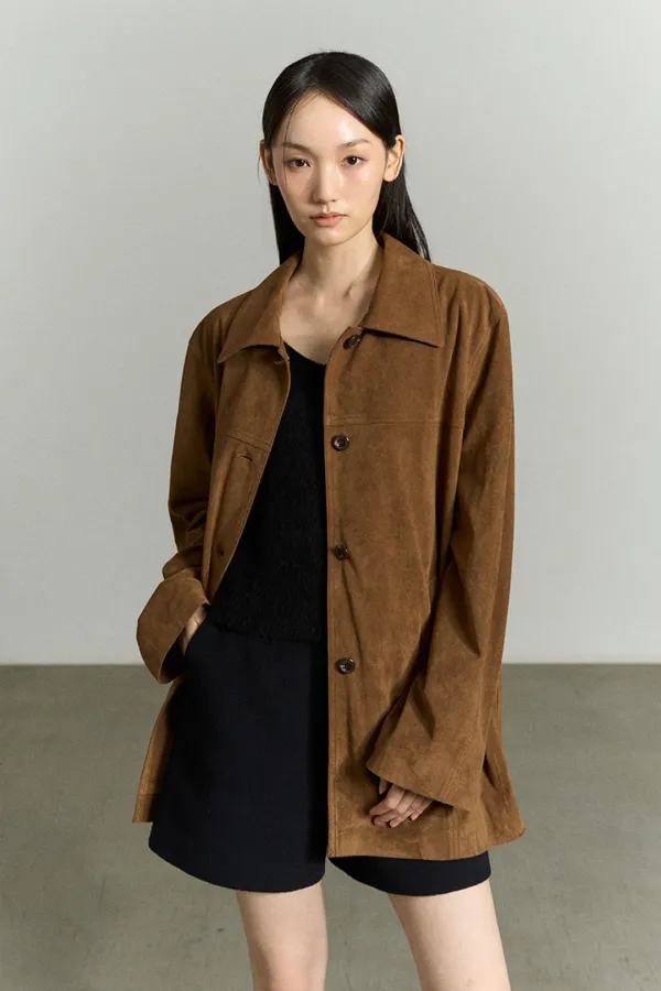 SUEDE SHIRT JACKET