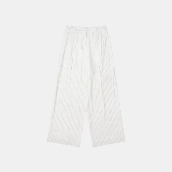 SIPT7159 린넨 블렌드 ST 슬랙스_White