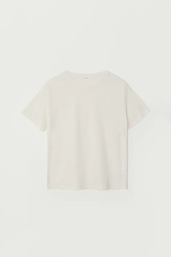 ELUN LINEN ROUND-NECK HALF T_5 Colors