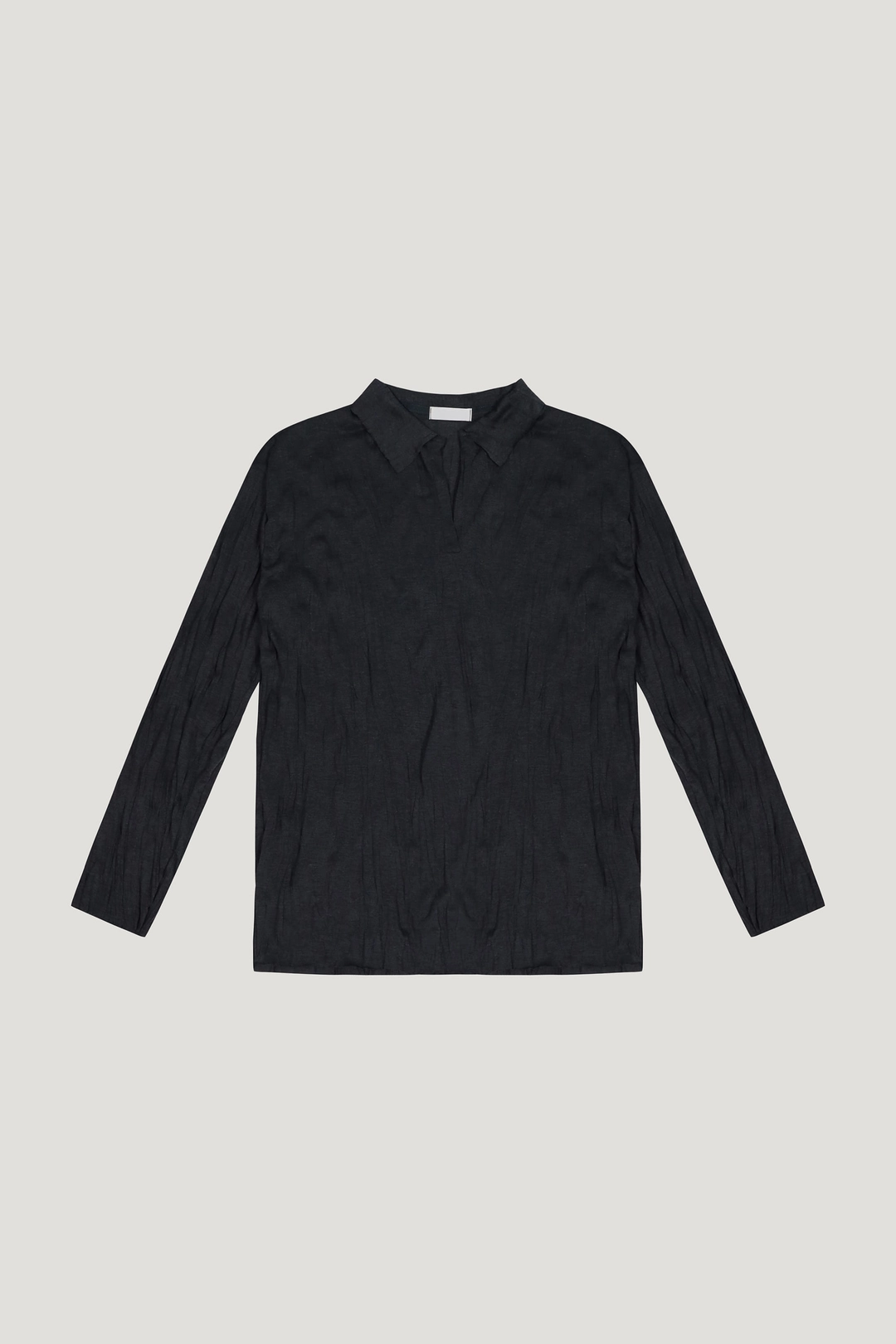 리브어리 Crinkle Collar Tee (charcoal) 상품 이미지 1