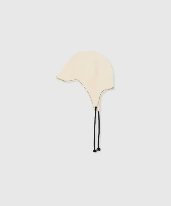 Jersey earflap beanie (Ivory)