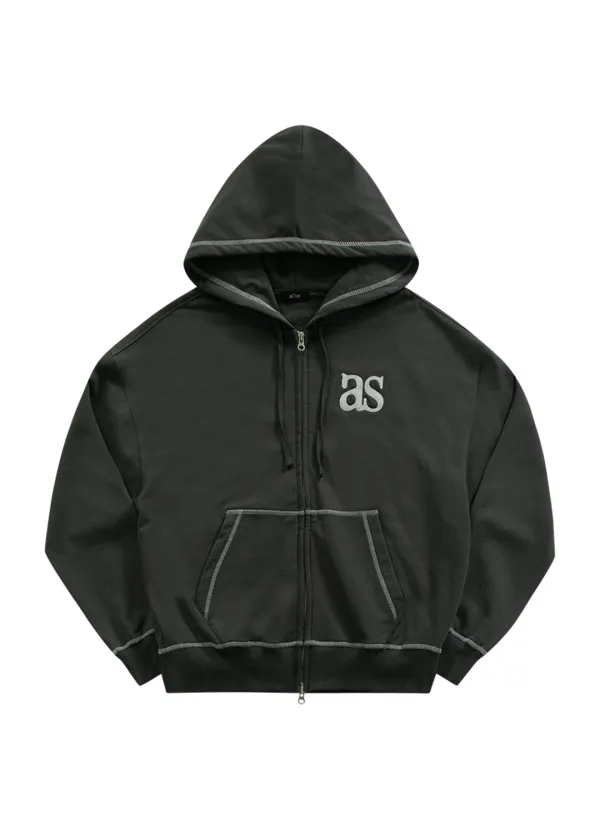 MORROW TRAINING HOOD ZIP-UP / CHARCOAL