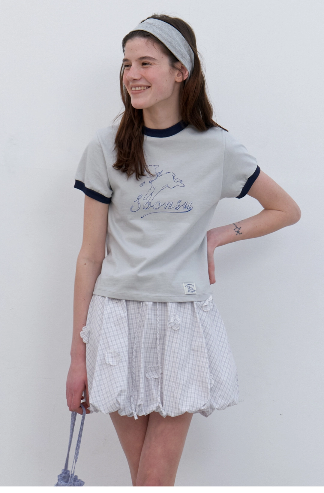 순수 (3rd Re-stock) Hop Print Tshirt (Grey) 상품 이미지 1