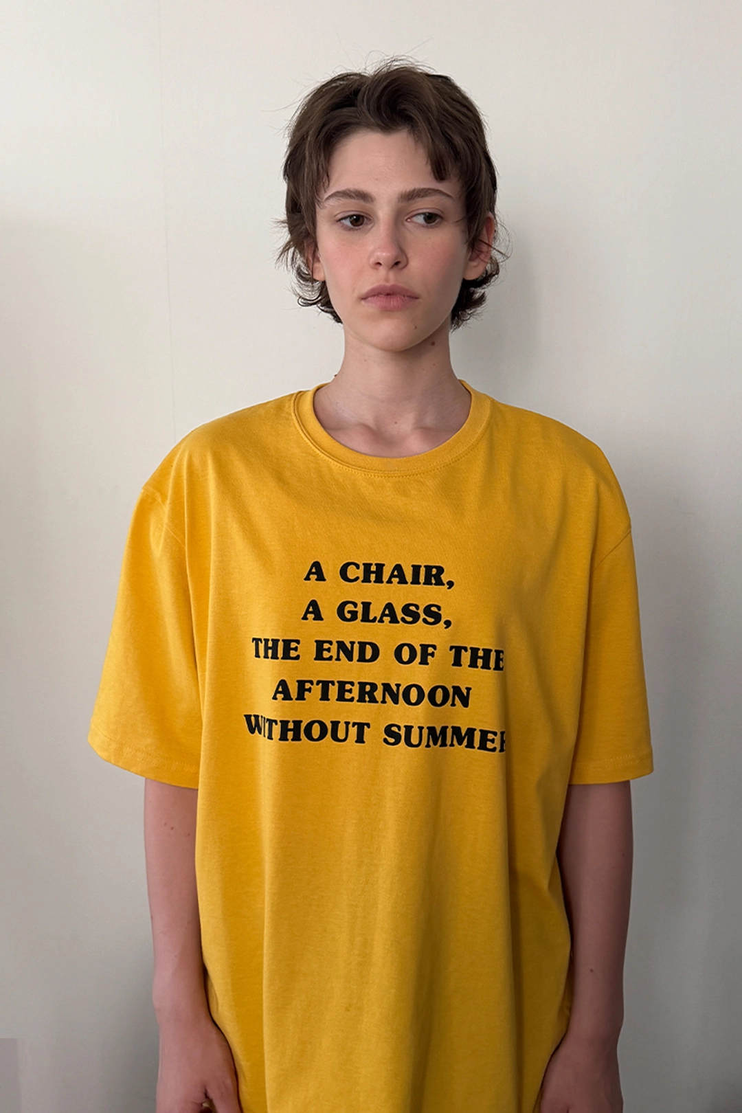 위드아웃썸머 Glass t-shirt_mustard 상품 이미지 2