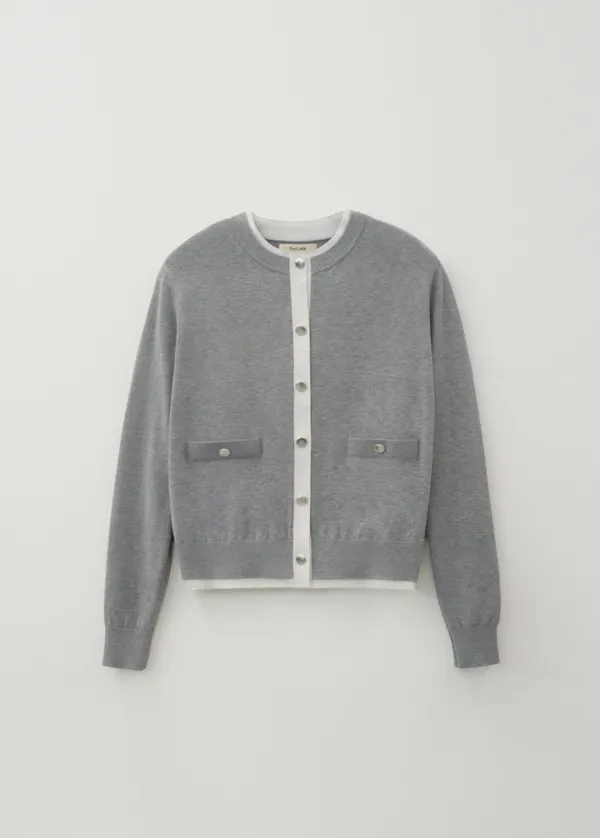 CHIXLABEL H 세리나 니트 가디건 - Melange Gray