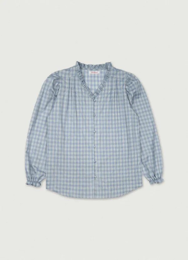 4th/ Vintage Frill Blouse [check]