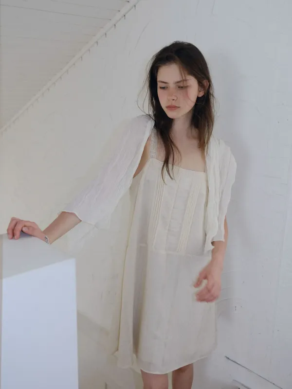 Wrinkle Chiffon Scarf (Ivory)