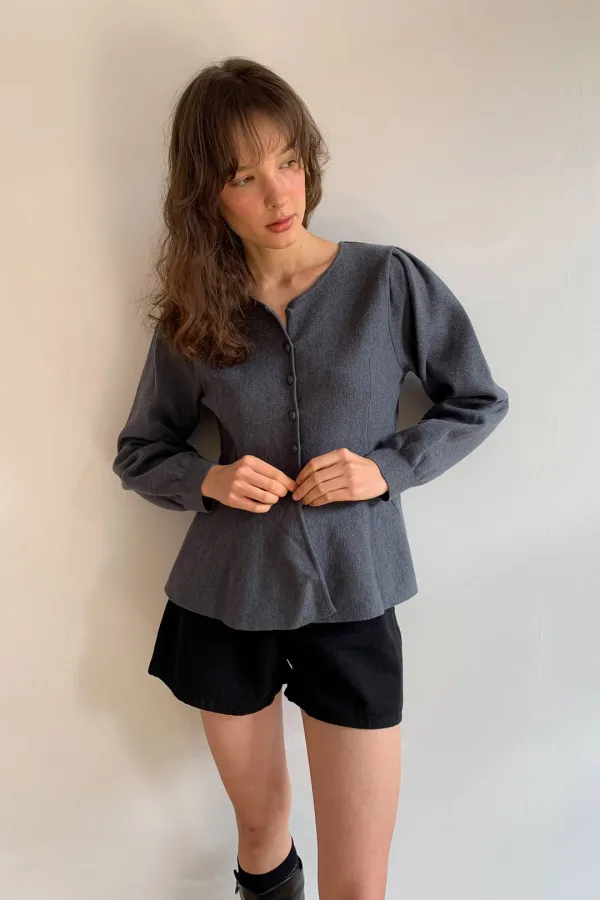 Margot Knit Top / Charcoal