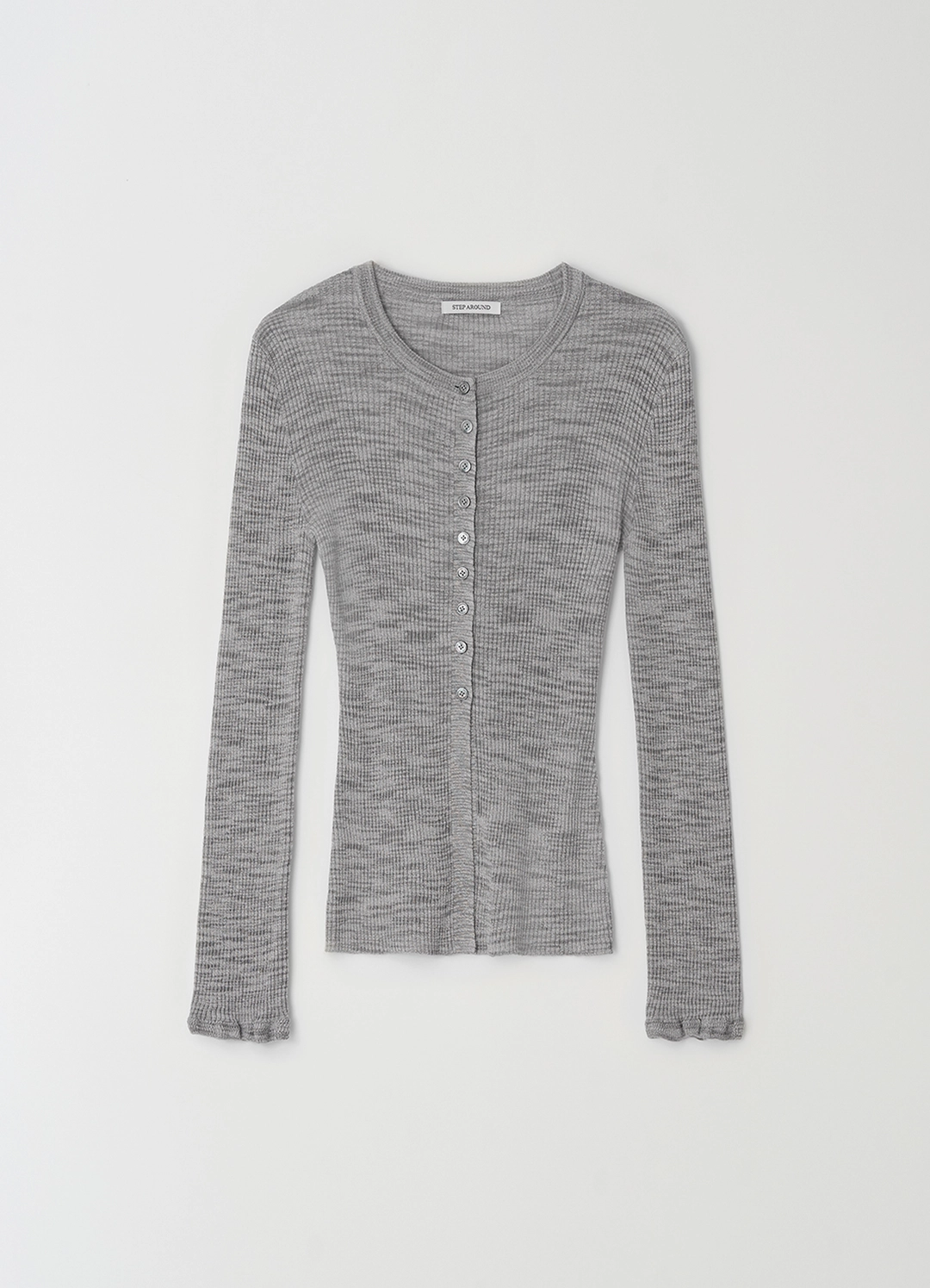 스텝어라운드 Ruffle sleeve cardigan_GREY 상품 이미지 3