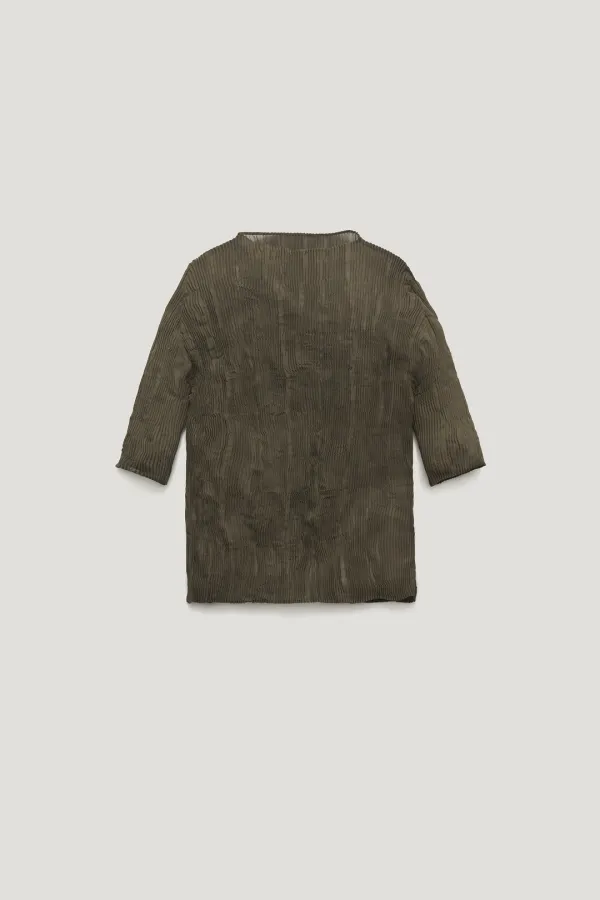 PLEATED BLOUSE_OLIVE / ₩128,000