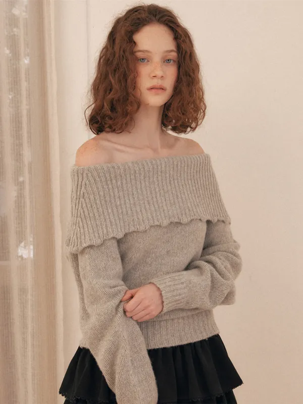 Bonnie Off Shoulder Knit(4color)
