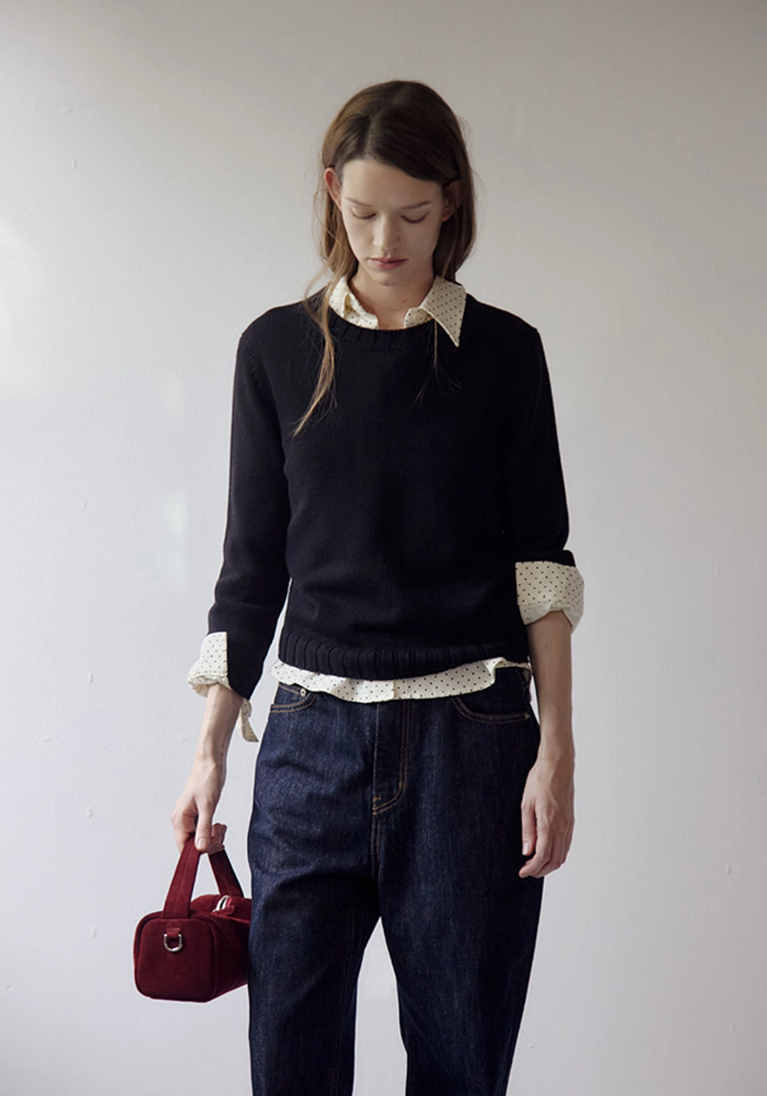 이브세이지 [1차 리오더] Regular fit knit (Black) 상품 이미지 2