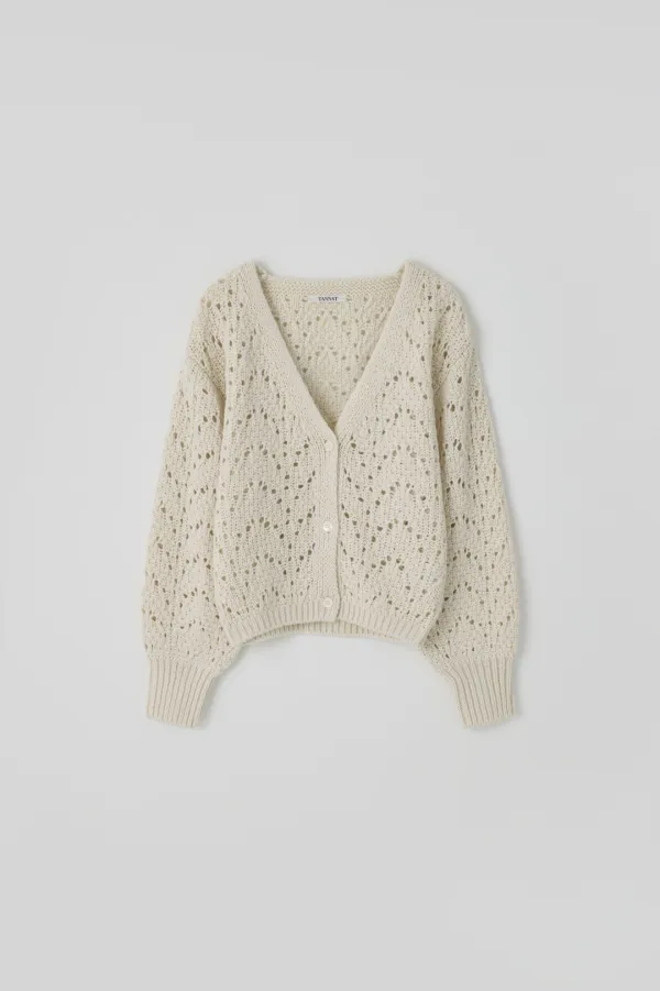 T/T Chunky knit cardigan (cream)