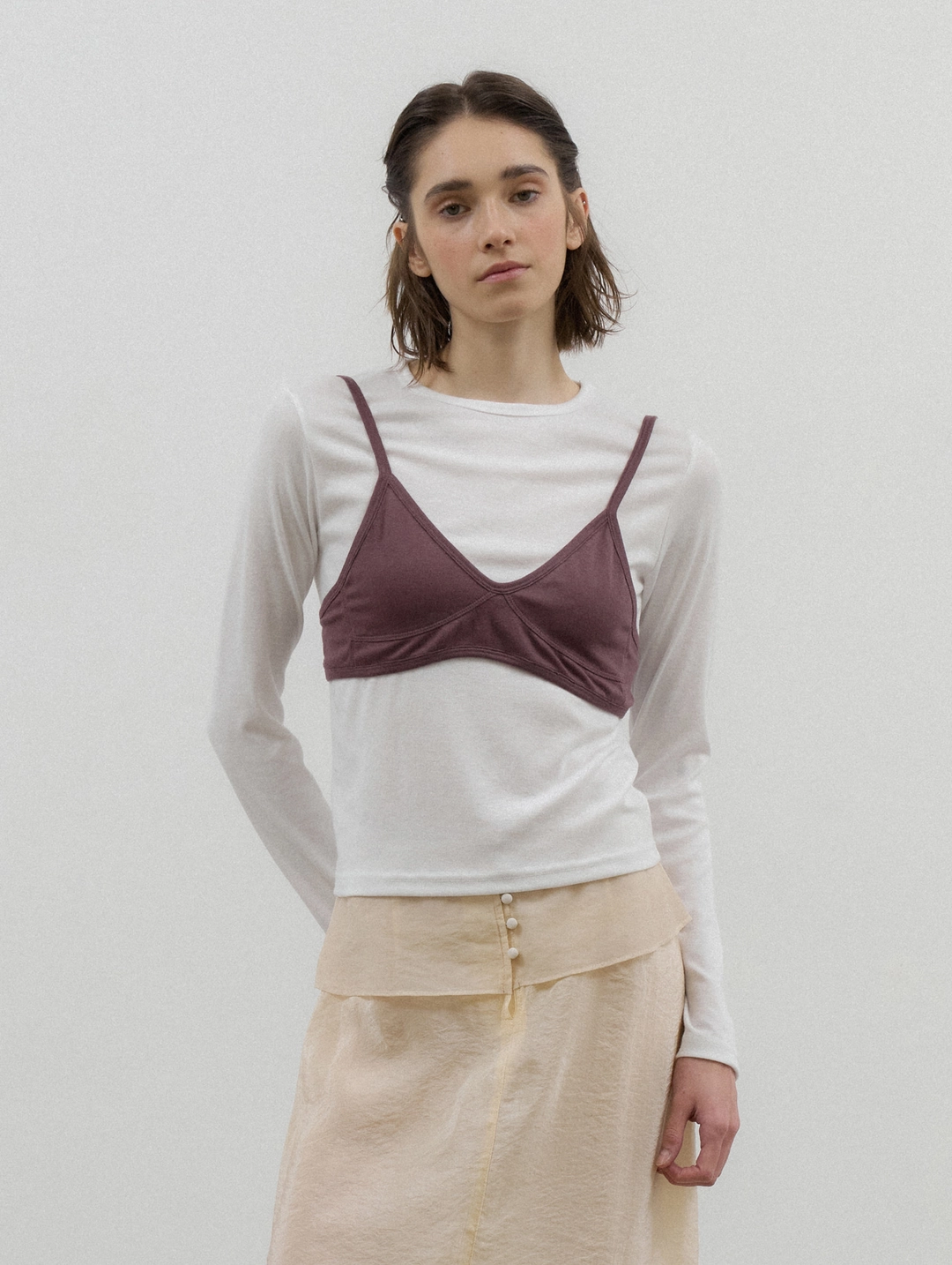 포에토 LIGHT BRALETTE TEE - GRAPE 상품 이미지 2