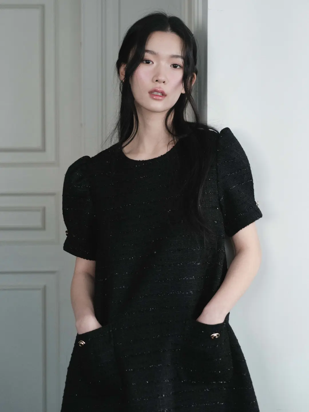 메리온 아티 퍼프 미니 원피스[BLACK]*오늘 출발 상품 이미지 2
