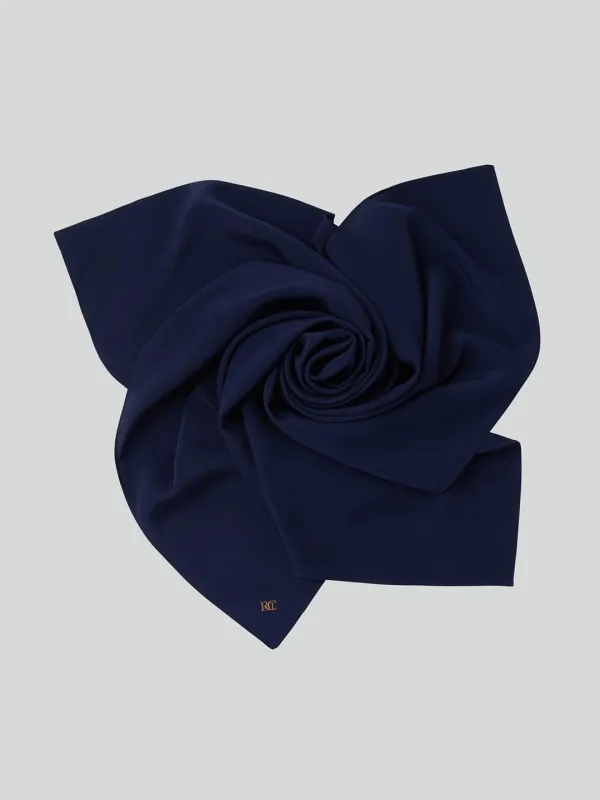 RC SILK SCARF (NAVY)