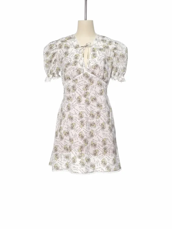PF25 CRYING GIRL PRINTED LACE DRESS