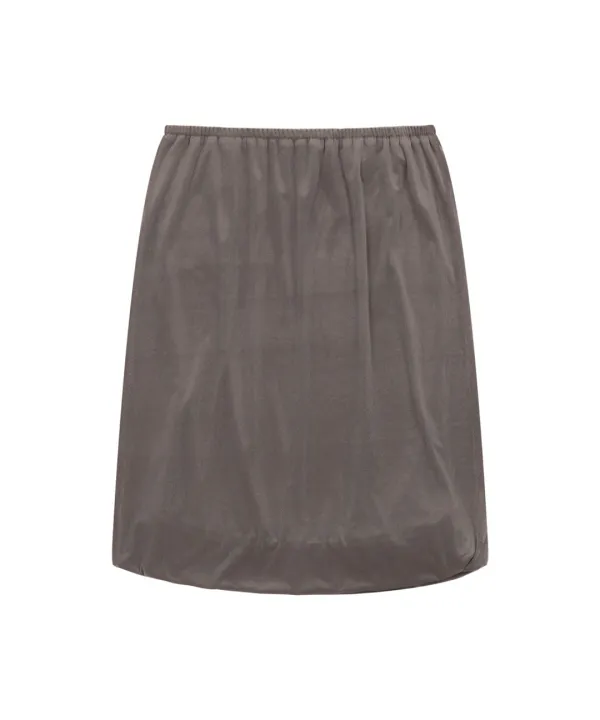 P3330 벨루어 미디 스커트_Warm gray