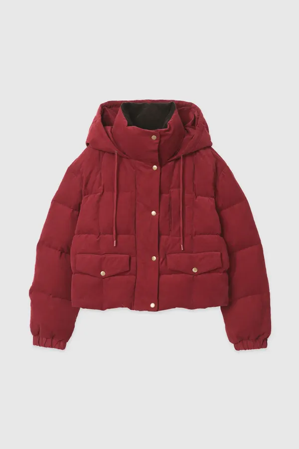 고데이 코듀로이 푸퍼 다운 자켓 (Red)