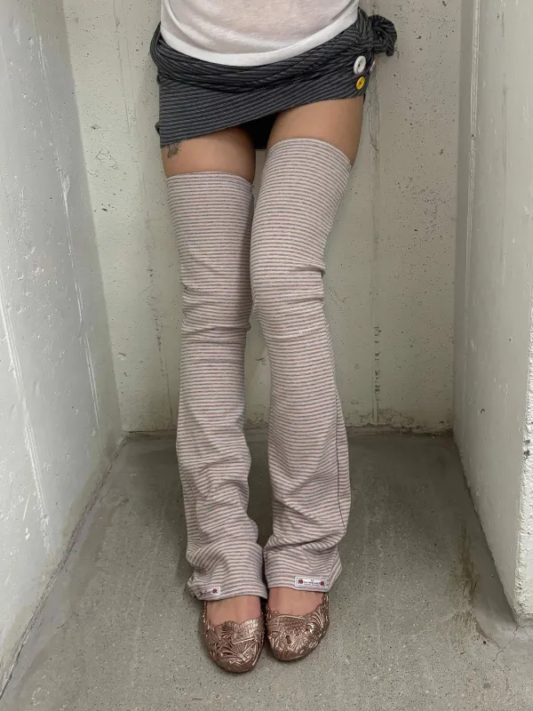 Everyday Stripe Leg Warmer Pink