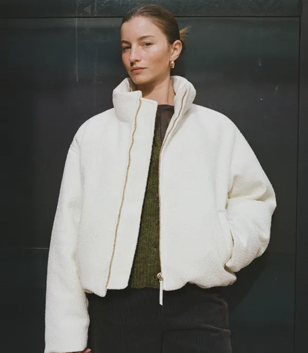 TWEED PUFFER COAT