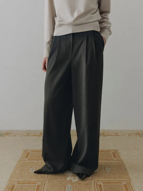 Stripe Wide-Leg Banding Pants SW6AL871-9E