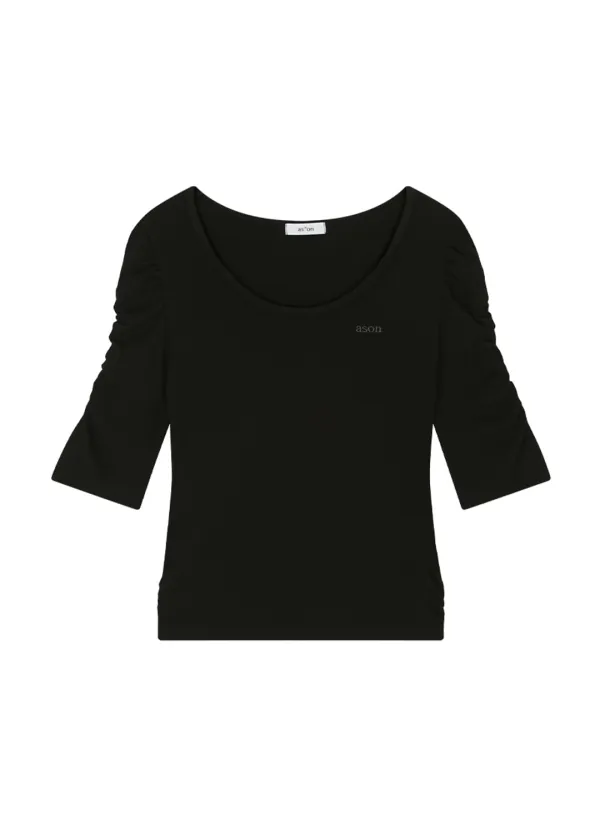 CRINKLE PUFF TEE / BLACK