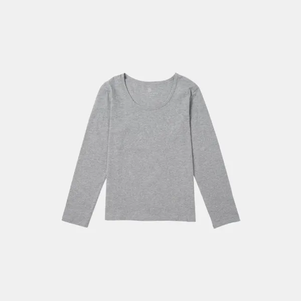 SITP5189 에센셜 U넥 긴팔 티셔츠_S\'est passee(쎄빠쎄)_Melange gray