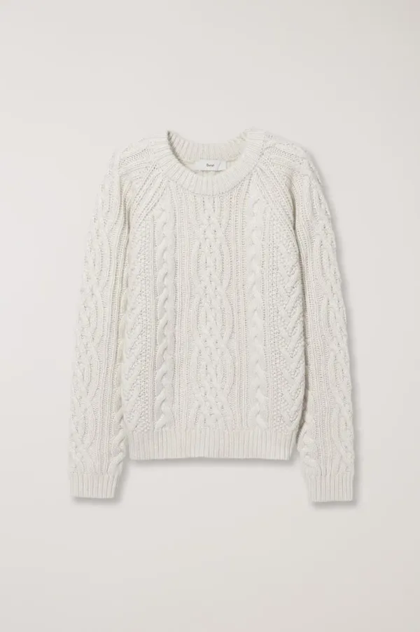 UNISEX CLASSIC FISHERMAN SWEATER IVORY