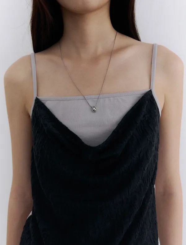 FLOW DROP NECKLACE [SILVER]