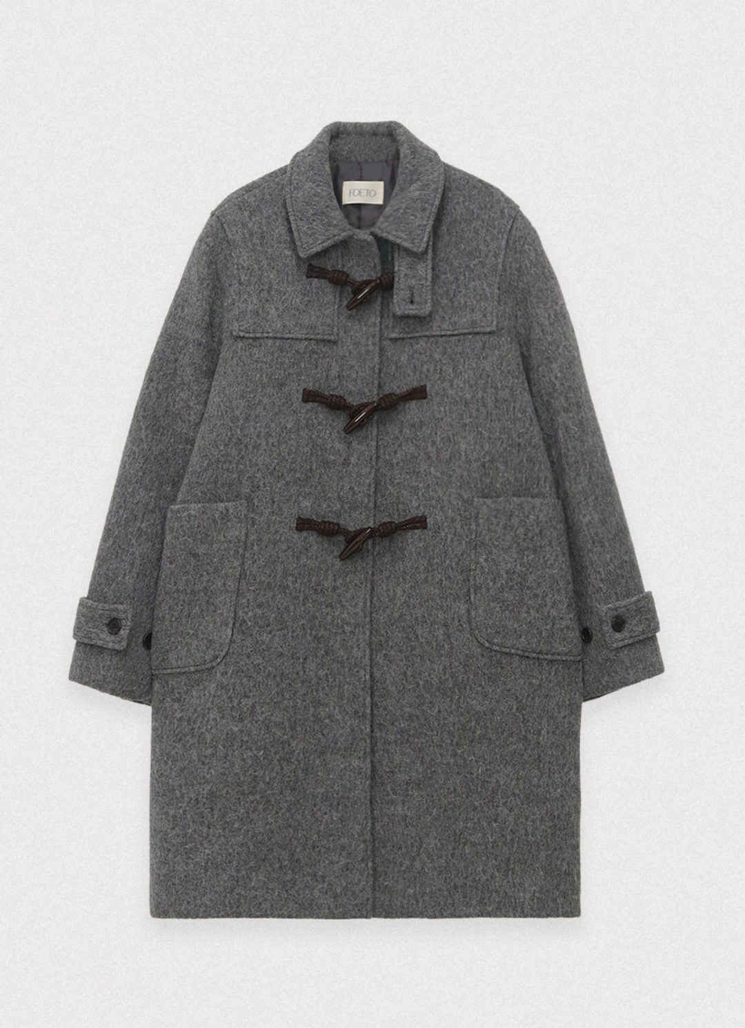 포에토 Gusto alpaca duffle coat - charcoal 상품 이미지 1