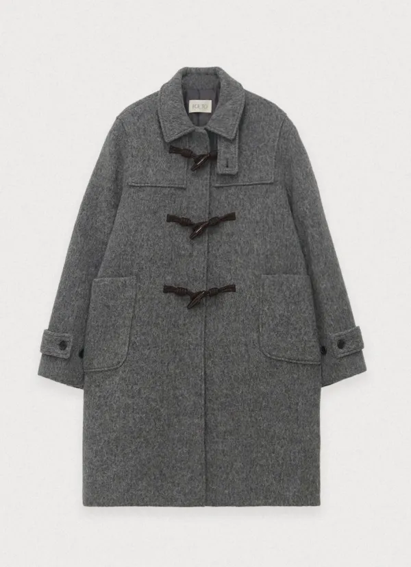 Gusto alpaca duffle coat - charcoal