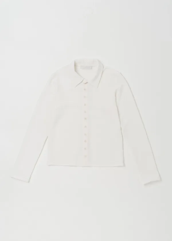 CRINKLE TEXTURE SHIRT IN WHITE