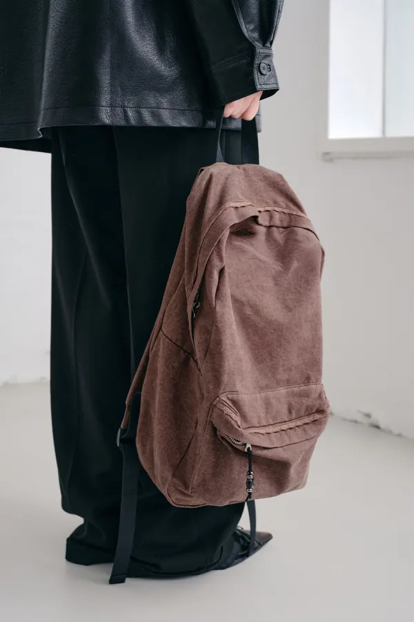 VINTAGE WASHED LACE BACKPACK, BROWN