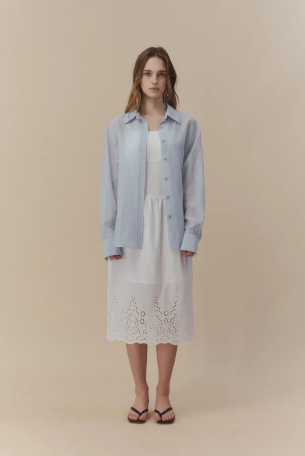 Breeze Sheer Shirts (Sky Blue)