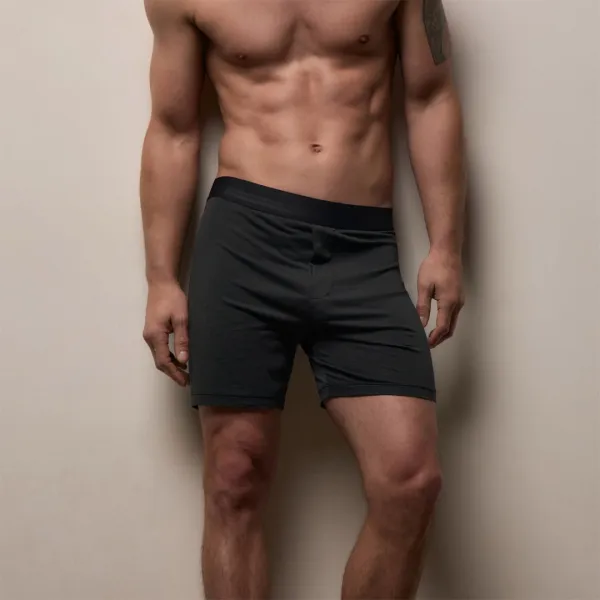 Luxe Lotus Relaxed Fit Boxer Short - Carbon