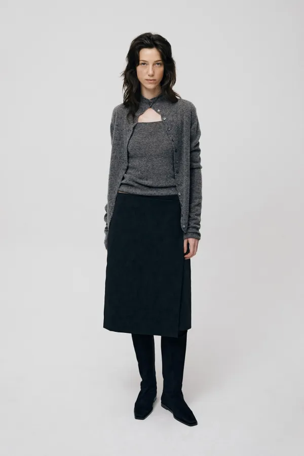 Brevin Yak Button Cardigan (Gray)