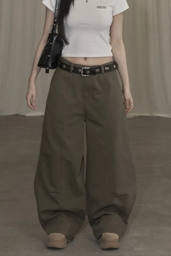 Cotton Balloon Pants (khaki)