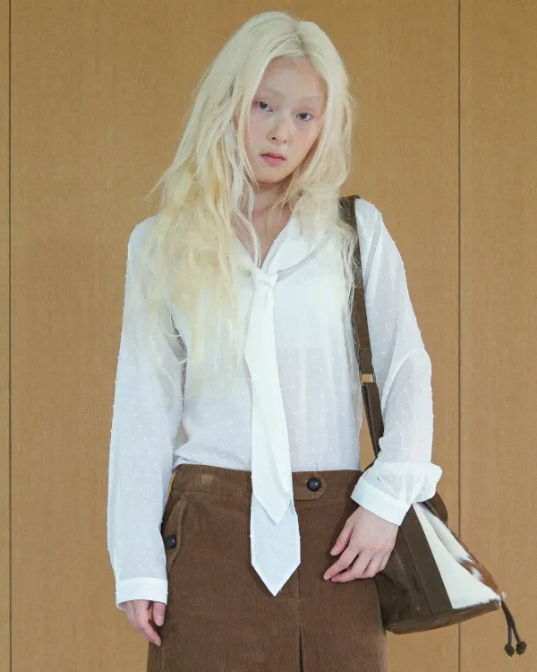 [2차] flétta Dotty Scarf Blouse